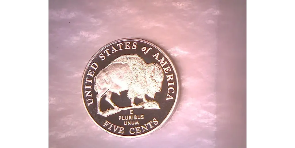 2005-S Buffalo Nickel proof DCAM in flip, bright mirrors